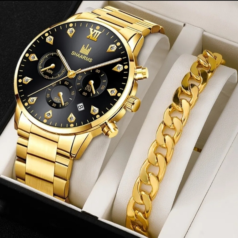 Mens watching bracelet set